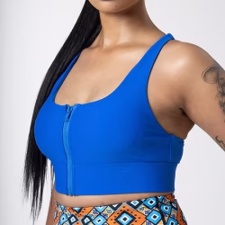 Thobeka Blue Crop Bra