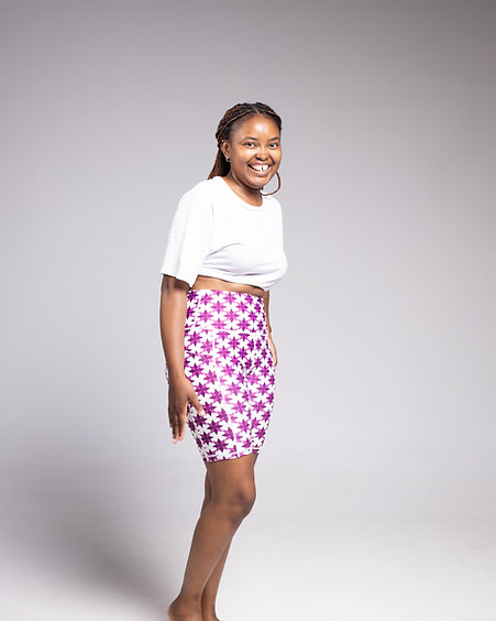Aziza plum and white shorts 4 Aziza plum and white shorts 4