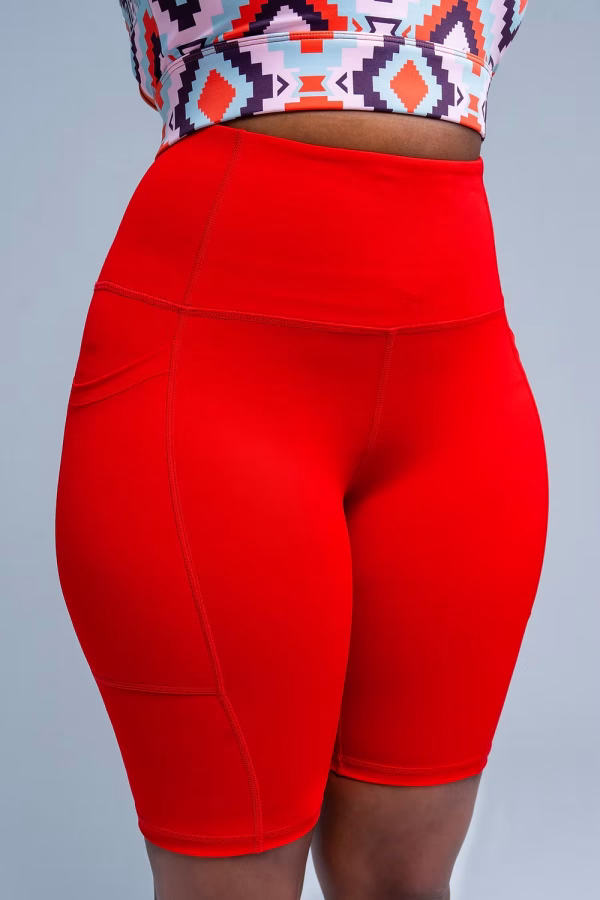 Thobeka shorts red 1 Thobeka shorts red 1