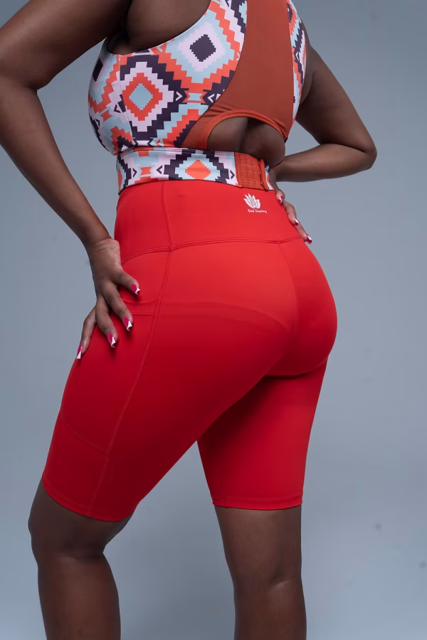 Thobeka shorts red 2 Thobeka shorts red 2