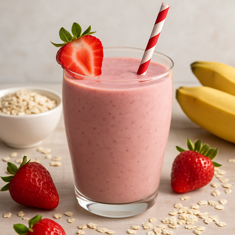Strawberry-Banana-Oats Smoothie